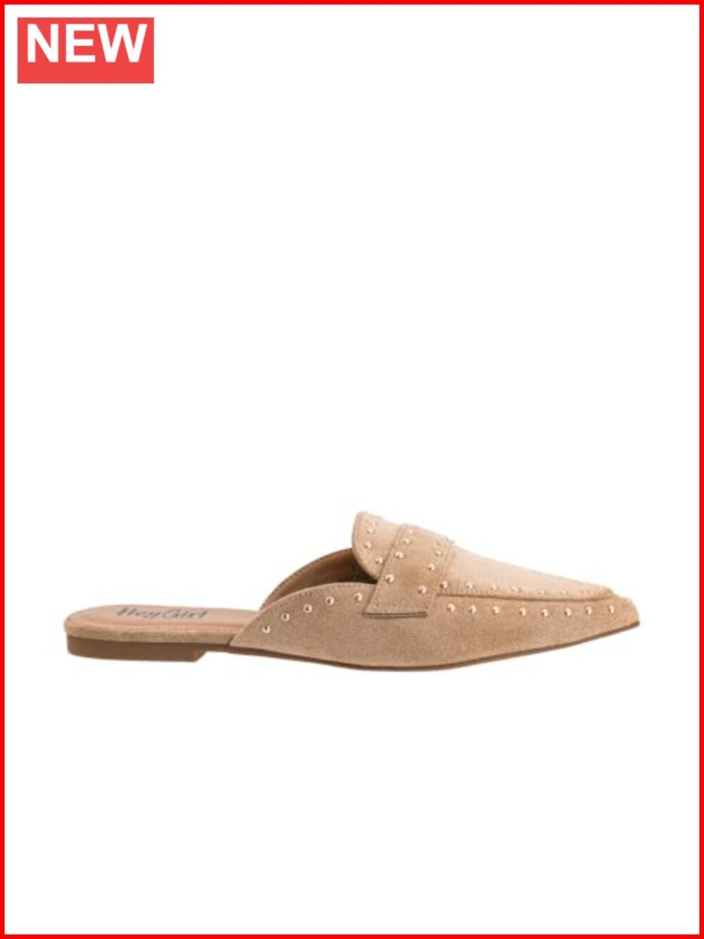 Womens Corkys Hey Girl Faux Suede Studded Mules